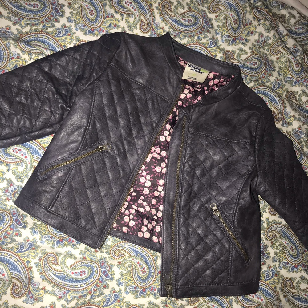 Grey leather jacket